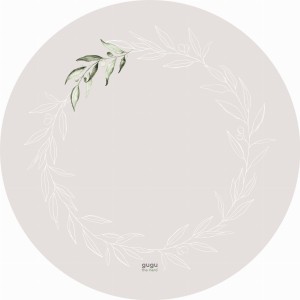 GUGU THE HERO - NATURAL RUBBER BABY MAT OLIVE GARDEN CIRCLE