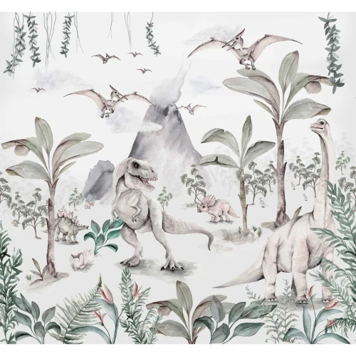 tapeta w dinozaury do pokoju chlopca