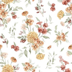 TAPETA DLA DZIEWCZYNKI GOLDEN FLOWERS - DEKORILLO 