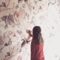 wallpaper for girl pink garden flowers