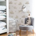 wallpaper rabbits beige