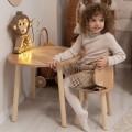 drewniany stolik krzesełko mysz dla dziecka