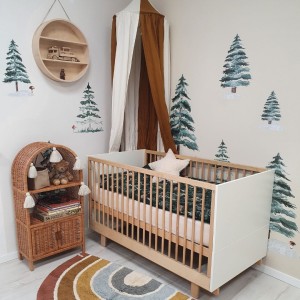 NAKLEJKI NA ŚCIANĘ CHOINKI ŚWIERKI 8 SZT - YOKO DESIGN