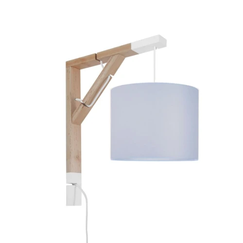 błękitna lampka ścienna