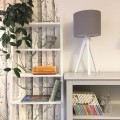 grey table lamp