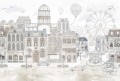 wallpaper in tenement house beige