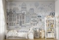 wallpaper tenement house blue