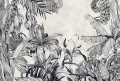 wallpaper leaves black and white