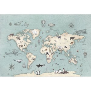 MALUMI - WALLPAPER MAPS MINT