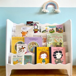 Biblioteczka dziecięca Falbanka bielona