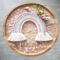 pastel rainbow macrame