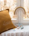 mustard rainbow macrame  wall decoration for kids room