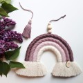 rainbow macrame for girl room