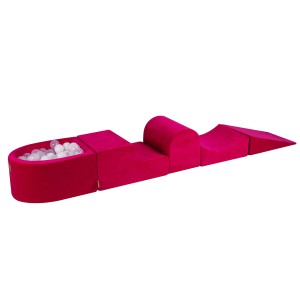 MEOW BABY - PIANKOWY ZESTAW DO ZABAWY Z BASENEM Z PIŁECZKAMI MAGENTA