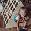 wooden climbing triangle