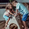 wooden climbing triangle