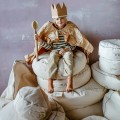 mini pouf for kids beige
