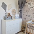 wicker suitcase gray