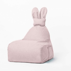 Pufa dla dziecka Królik z uszami Funny Bunny soft różowa - The Brooklyn Kids