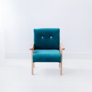 MODELINA HOME - ARMCHAIR FOR CHILDREN TURQUOISE VELVET