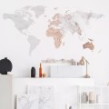 naklejka na ścianę mapa świata