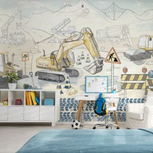 MALUMI - MURAL CONSTRUCTION SITE BLUE