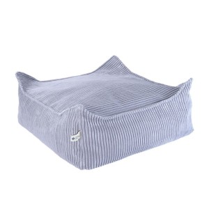 Kwadratowa pufa dziecięca Square Ottoman | Siedzisko dla dzieci Blueberry Blue - Wigiwama
