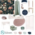 moodboard pokój dziewczynki w stylu tropical