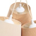 potrójna lampa boho len juta