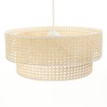 podwójna lampa  rattanowa