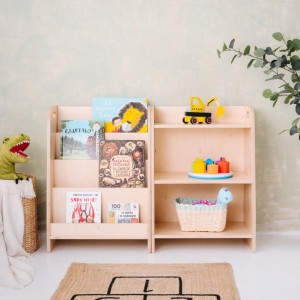 ZESTAW MEBLI MONTESSORI BIBLIOTECZKA I REGAŁ S - SKLEJKOVE