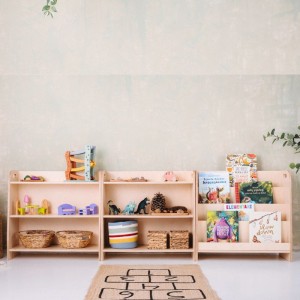 ZESTAW MEBLI MONTESSORI BIBLIOTECZKA I 2 X REGAŁ M - SKLEJKOVE