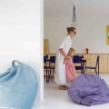kids pouf blue