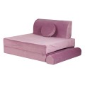 różowa sofa do pokoju dziewczynki