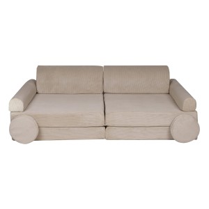 MEOW BABY - SZTRUKSOWA SOFA DZIECIĘCA PREMIUM BEŻOWA