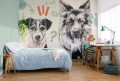 mural do pokoju dziecka z pieskami