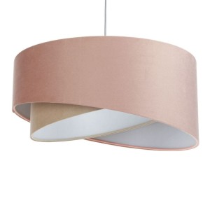 LAMPA WISZĄCA ASYMETRIA JAŚMIN BEBE DELIKATNY RÓŻ/BEŻ