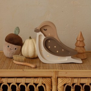 LAMPKA PTASZEK MINI COFFEE BEIGE - LITTLE LIGHTS 