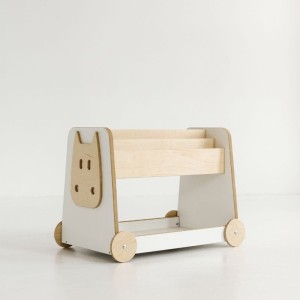 DREWNIANY REGAŁ NA KÓŁKACH - BABYWOOD