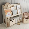 wooden shelf for books and toys