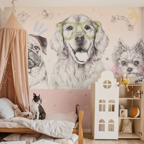 wallpaper doggies rainbow