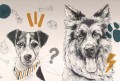 wallpaper doggies mustard