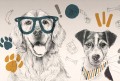 wallpaper doggies mustard