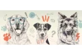 wallpaper with dogs blue