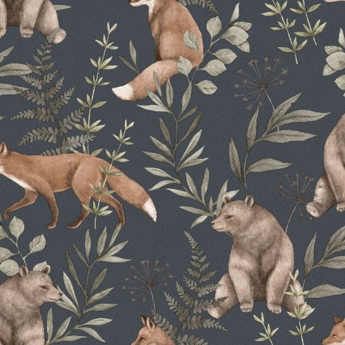 tapeta do pokoju dziecka leśna newbie