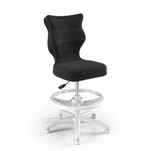 ENTELO - KRZESŁO OBROTOWE Z PODNÓŻKIEM DO BIURKA PETIT 4 VELVET ANTRACYTOWY
