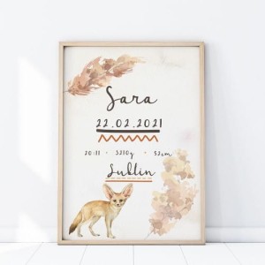 PLAKAT METRYCZKA FENEK P355 - YOKO DESIGN