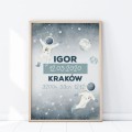 plakat metryczyka kosmos