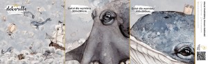 DEKORILLO PODNIEBNY OCEAN NIEBIESKI - PRÓBKA TAPETY 