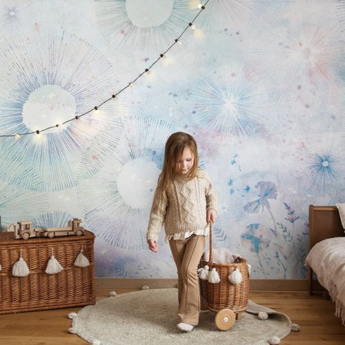TAPETA DANDELIONS PURPLE